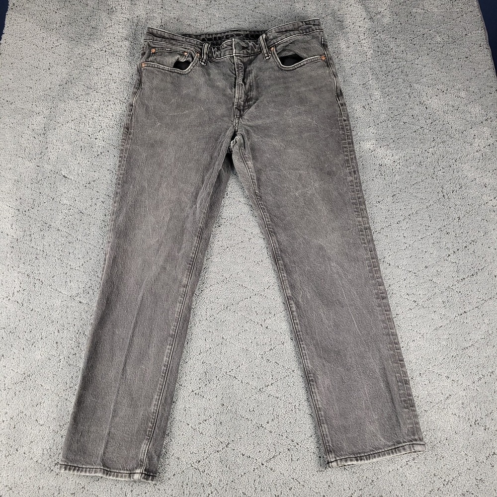 American Eagle Jeans Mens 33x30 Black Slim Straight Easy Flex Stretch Mid Rise